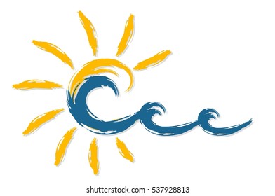 Logo sun and sea. 