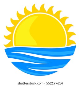 Logo sun and sea. 