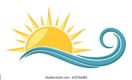 Logo sun and sea. 