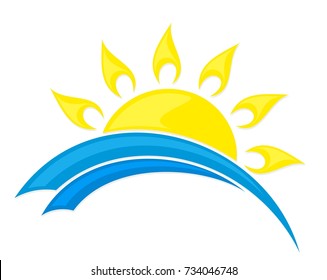 Logo sun and sea. 