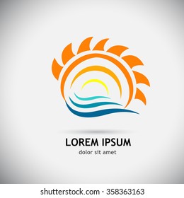 Logo sun and sea. Vector