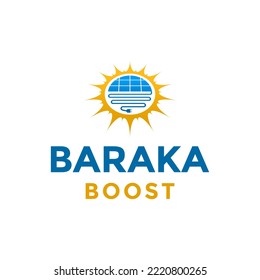 Logo mit dem Symbol für Sonne und Solarzellen