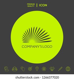 The logo of the sun, the sun's rays - a symbol of clarity, leadership and power