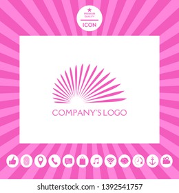 The logo of the sun, the sun's rays - a symbol of clarity, leadership and power