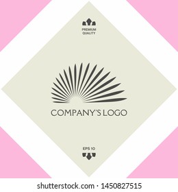 The logo of the sun, the sun's rays - a symbol of clarity, leadership and power
