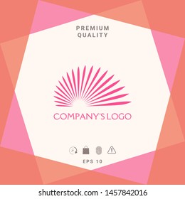 The logo of the sun, the sun's rays - a symbol of clarity, leadership and power