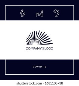 The logo of the sun, the sun's rays - a symbol of clarity, leadership and power