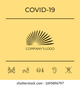 The logo of the sun, the sun's rays - a symbol of clarity, leadership and power
