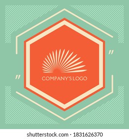 The logo of the sun, the sun's rays - a symbol of clarity, leadership and power