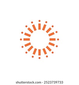 Logo sun unique design with blank background