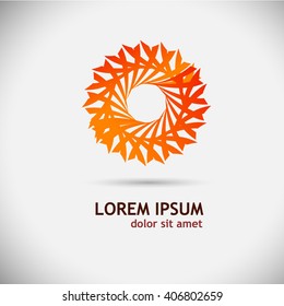 Logo  sun. Vector