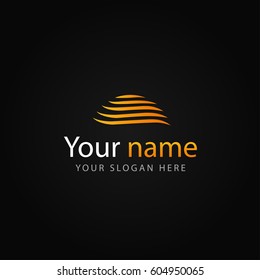 Logo sun and water. This is your way to success