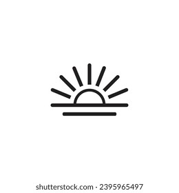 Logo sunburst with blank background