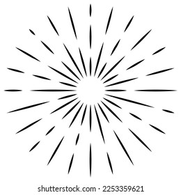 Logo sunburst design, sun retro star line graphic hipster plate