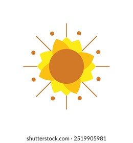 Logo sunflower unique design with blank background