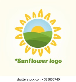 logo sunflower yellow,flower sun summer warm 