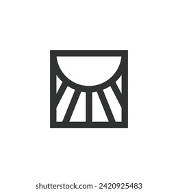 Logo sunlight with minimalist style design template element