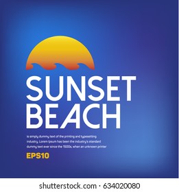 Logo Sunset beach sea