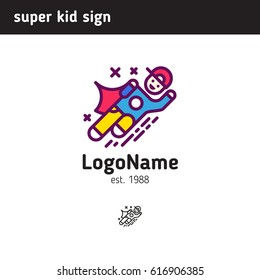 Logo super child, suitable for school or extra classes in child development