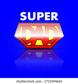 Logo for super dad, vector art illustration.