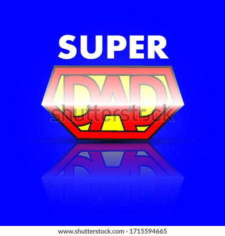 Logo for super dad, vector art illustration.