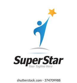 Logo Super Star Icon Element Template Design Logos