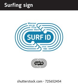 Logo For Surf School Or Surf Hire, In The Form Of A Wave