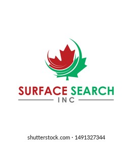 logo surface search leaf maple canada