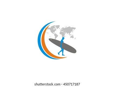 logo surfing sea