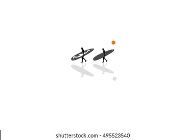 logo surfing sea