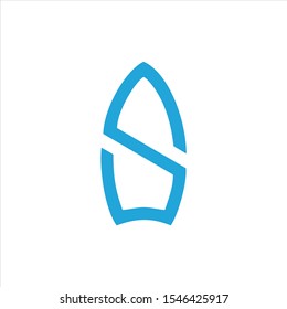 Logo surfing. surfboard line icon for web, mobile and info-graphics surfing, surfboat logo
