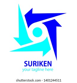 Logo Suriken Blue Template Design
