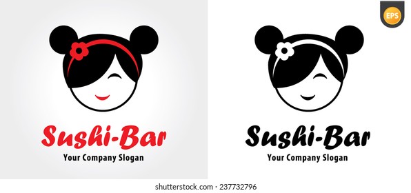 Logo for sushi bars. Kokesh.