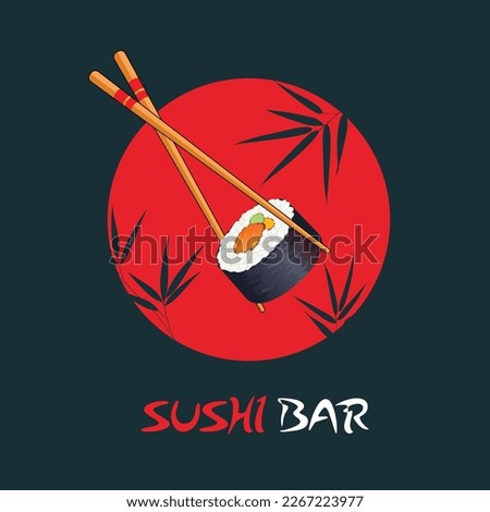 Logo for sushi bars. Roll on sticks.