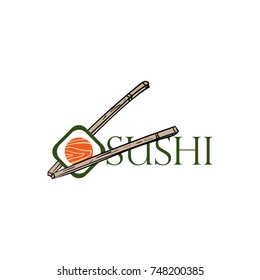 logo sushi japanese food icon design graphic 