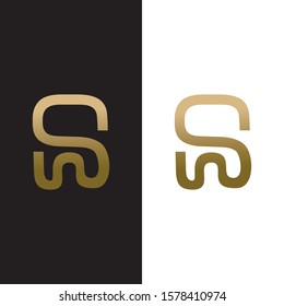logo sw design icon vector simple line art