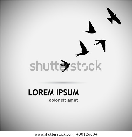 logo swallows flying. Vector