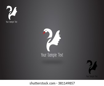  Logo Swan and Logo Black swan vector