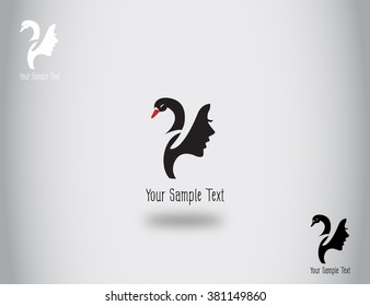  Logo Swan and Logo Black swan vector
