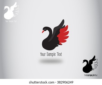 Logo Swan and Logo Black swan vector
