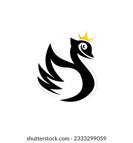 Logo Swan Vector Desain Template illustration