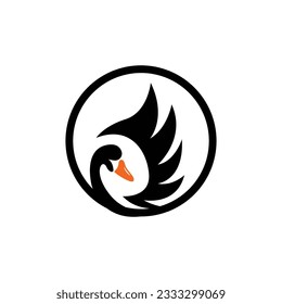 Logo Swan Vector Desain Template illustration