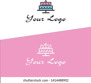 logo sweet cake for baking cakes business