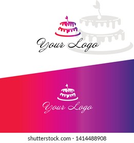 logo sweet cake for baking cakes business