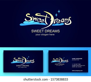Logo Sweet Dreams. Icon Element Template Design Logos. business card templateLogo Sweet Dreams. Icon Element Template Design Logos. business card template.