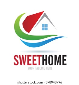 Logo Sweet Home Icon Element Template Design Logos