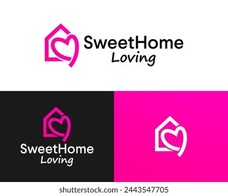 a logo for sweet home living is shown with a pink heart on the bottom.