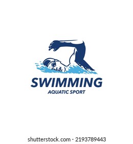 swimming pool vector logo