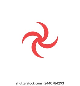 Logo swirl red tornado with blank background