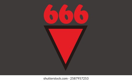 the logo symbol 666 design vector simple